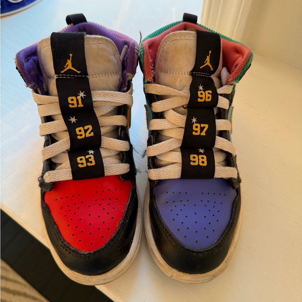 Nike Kids Red and Purple Sneakers